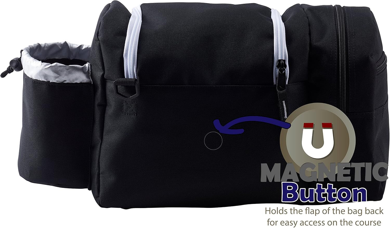 Disc Golf Bag - Tote Bag for Frisbee Golf - Holds 10-14 Discs, Water Bottle, and Accessories