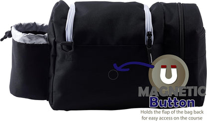 Disc Golf Bag - Tote Bag for Frisbee Golf - Holds 10-14 Discs, Water Bottle, and Accessories