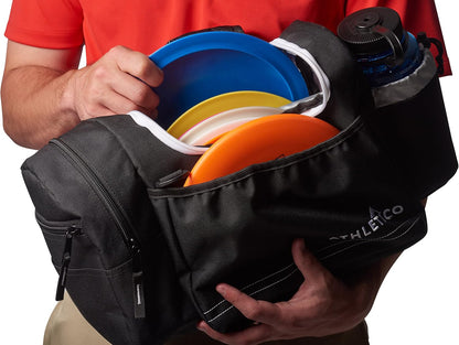 Disc Golf Bag - Tote Bag for Frisbee Golf - Holds 10-14 Discs, Water Bottle, and Accessories